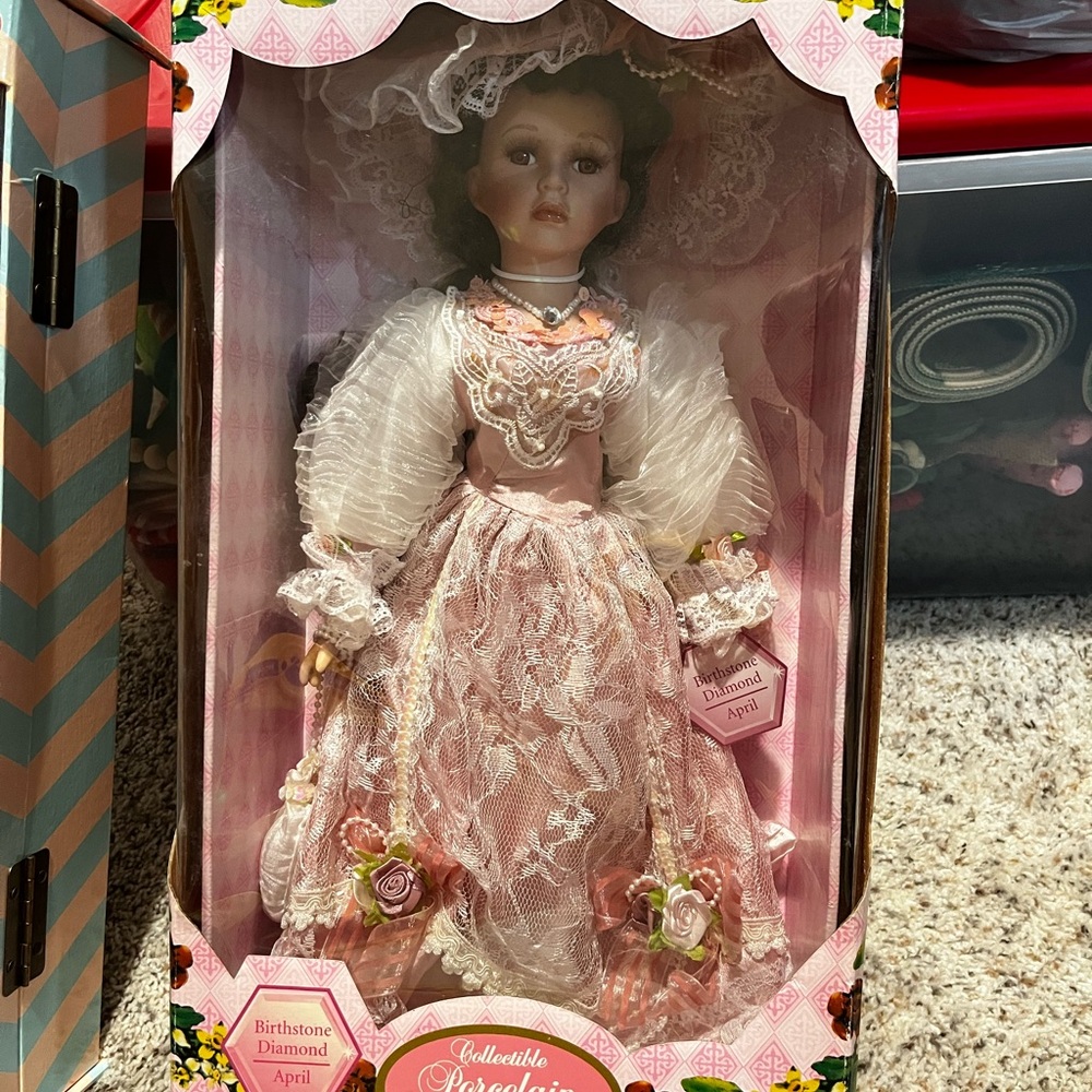 Collectable Porcelain Doll Birth Stone April -Kingstate